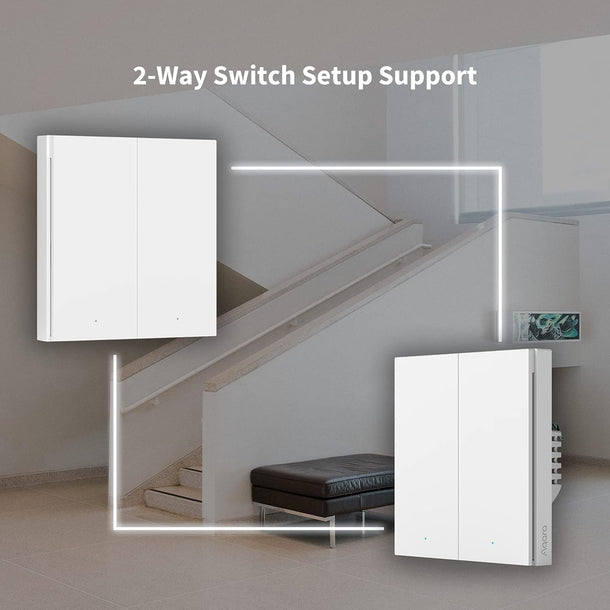 Aqara Wireless Remote Switch Double Rocker, Wireless Wall Switch Aqara Wireless Remote Switch Double Rocker, Wireless Wall Switch